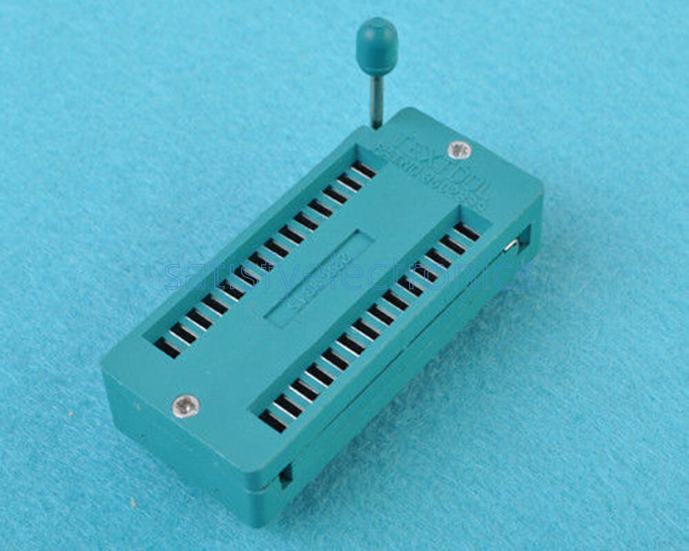 1X ZIF 28-pin 28Pins Test DIL ICs Universal IC Socket Insertion Wide Body Socket