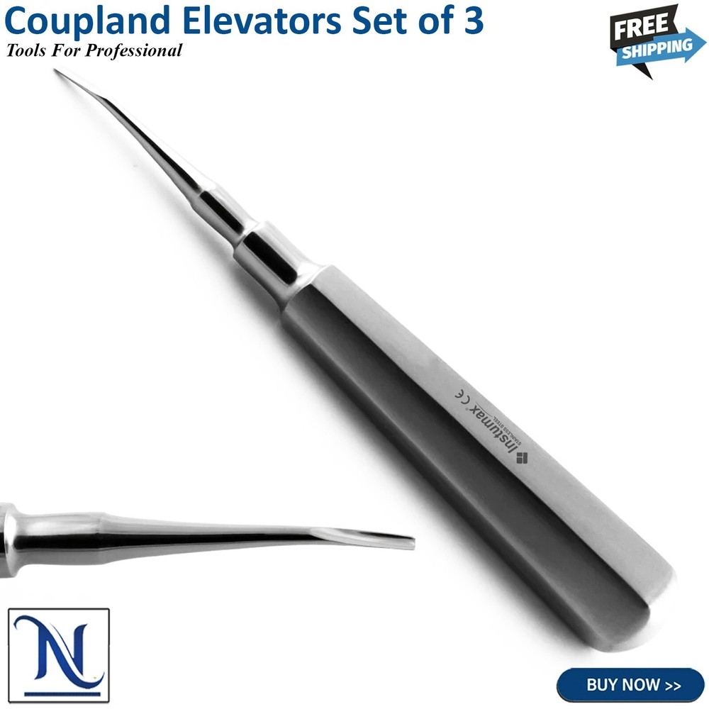 Dental Elevators Coupland Elevators Set of 3 Extracting Extraction Instruments