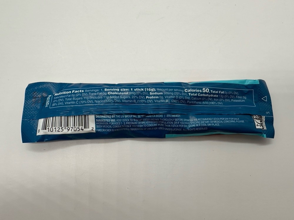 Liquid IV FIRECRACKER Hydration Multiplier Powdered Mix 20 packets exp 2/27