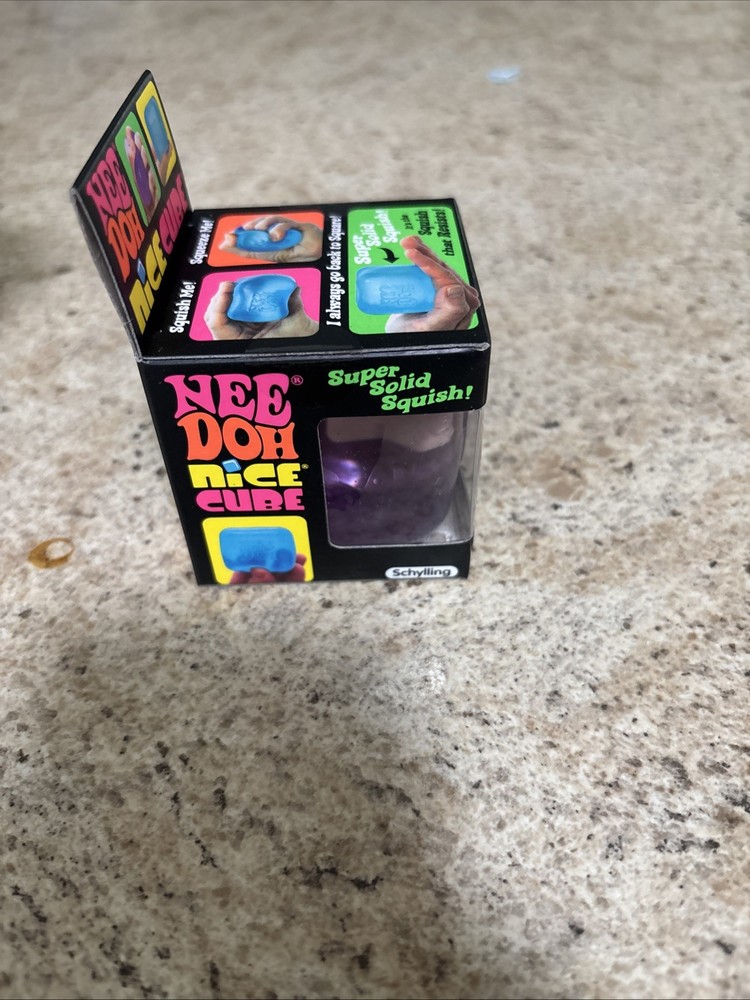 NEW Nee Doh Nice Cube Super Solid Squish Purple Toy