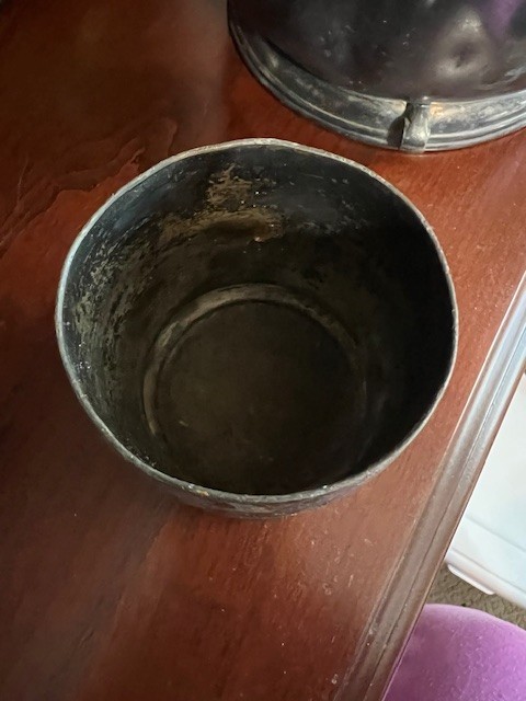 Vintage Silver Plated Tilting Pitcher with cup