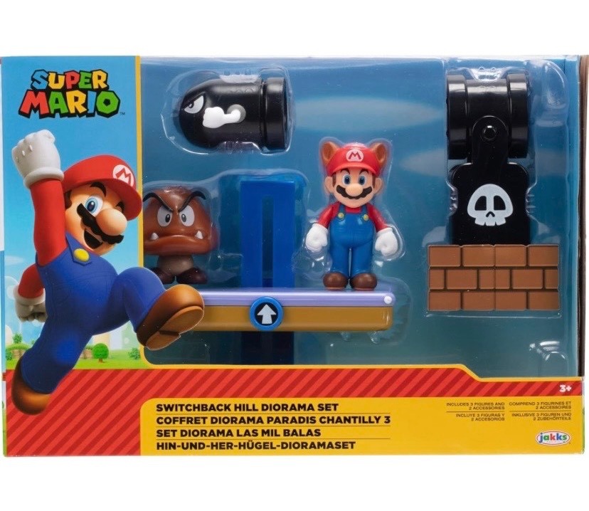 Super Mario Nintendo 2.5" Switchback Hill Diorama Set
