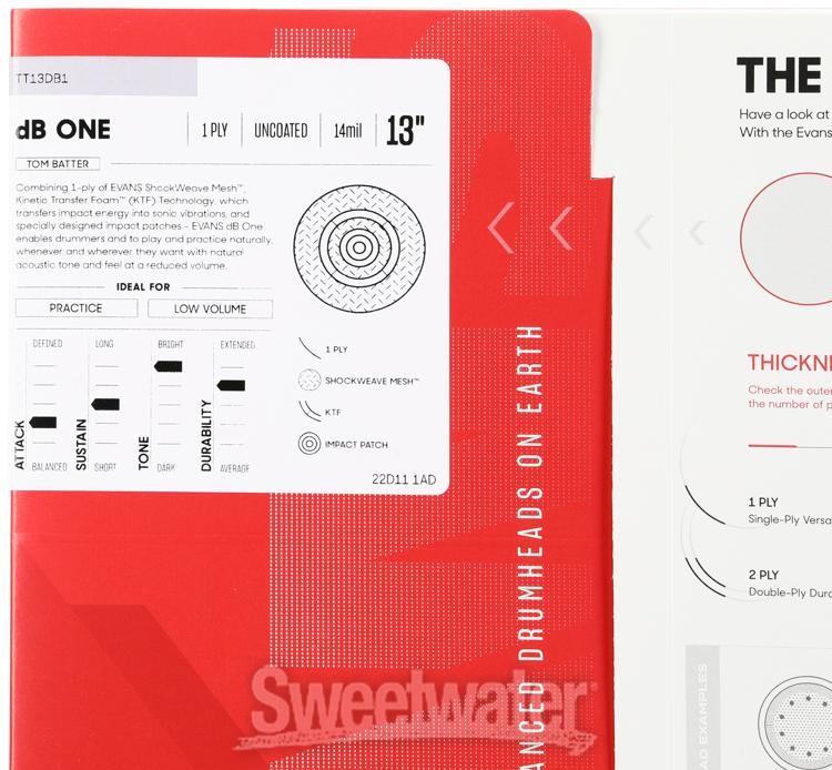 Evans dB One Low Volume Drumhead - 13-inch