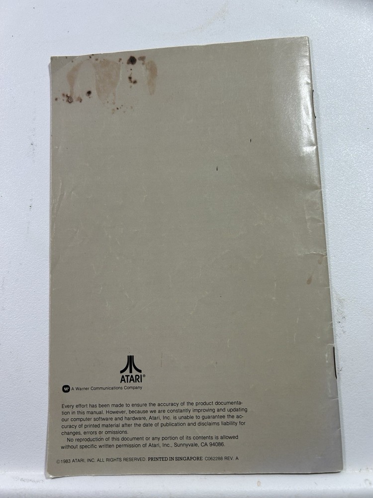DOS XL 2.30 Disk Operating Systems for Atari Manual 1983 VTG