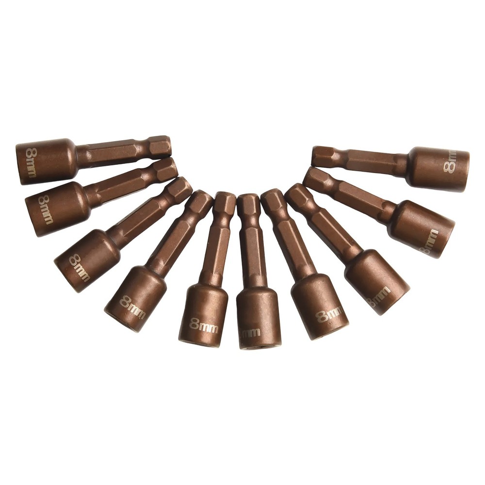 Professional Quality 10Pcs Magnetic Socket Wrench Set with Hex Adapters