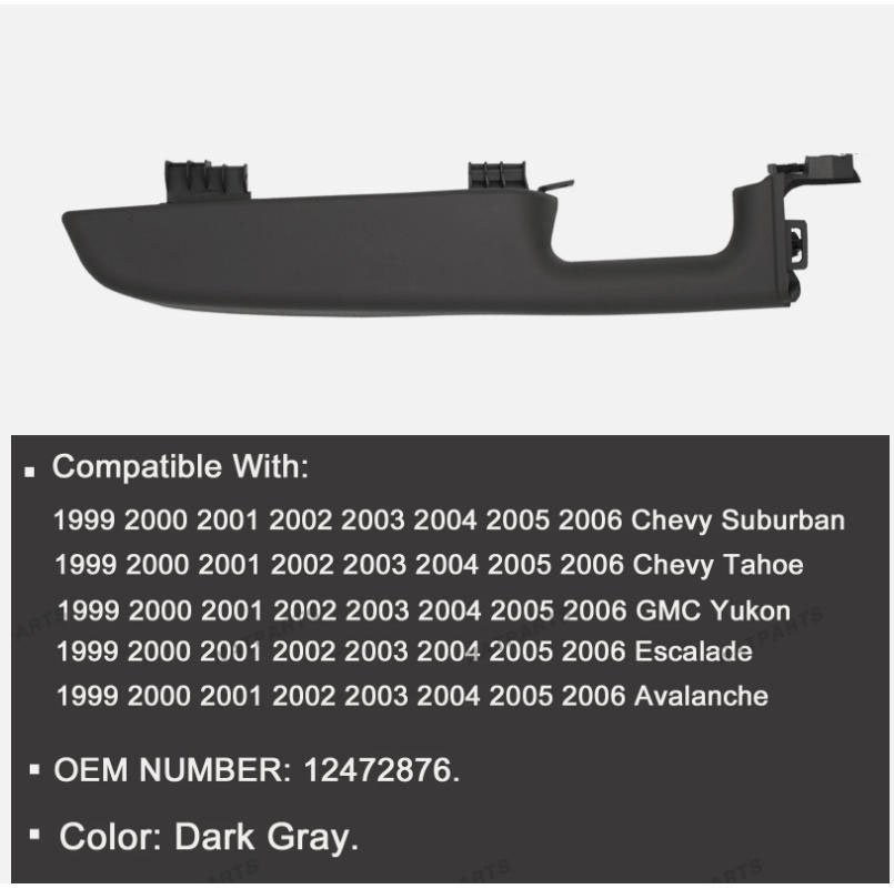 Front Driver Left Side Door Armrest Handle for 99-06 Select Chevrolet/GMC Models