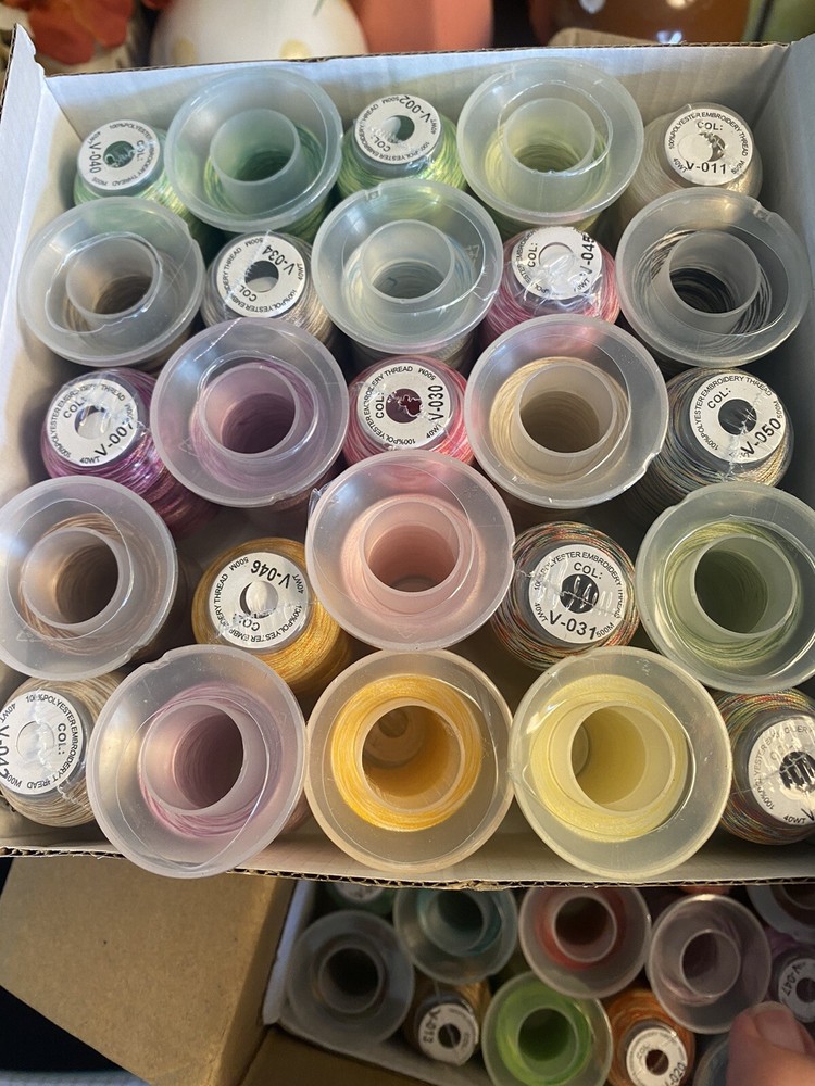 NEW Brothread Embroidery Machine Thread Kit 50 Colors Spools 500M Each