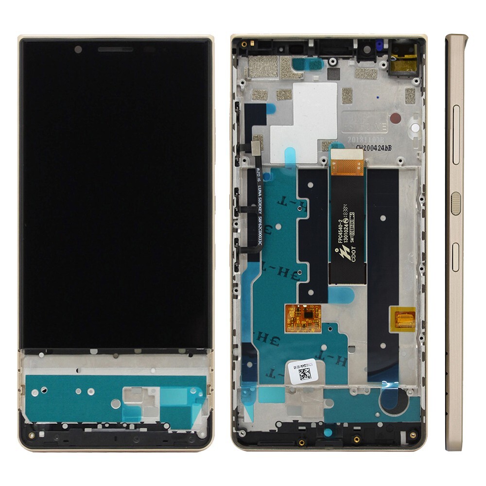 Gold Frame LCD Display Touch Screen Digitizer Replacement For BlackBerry Key2 LE
