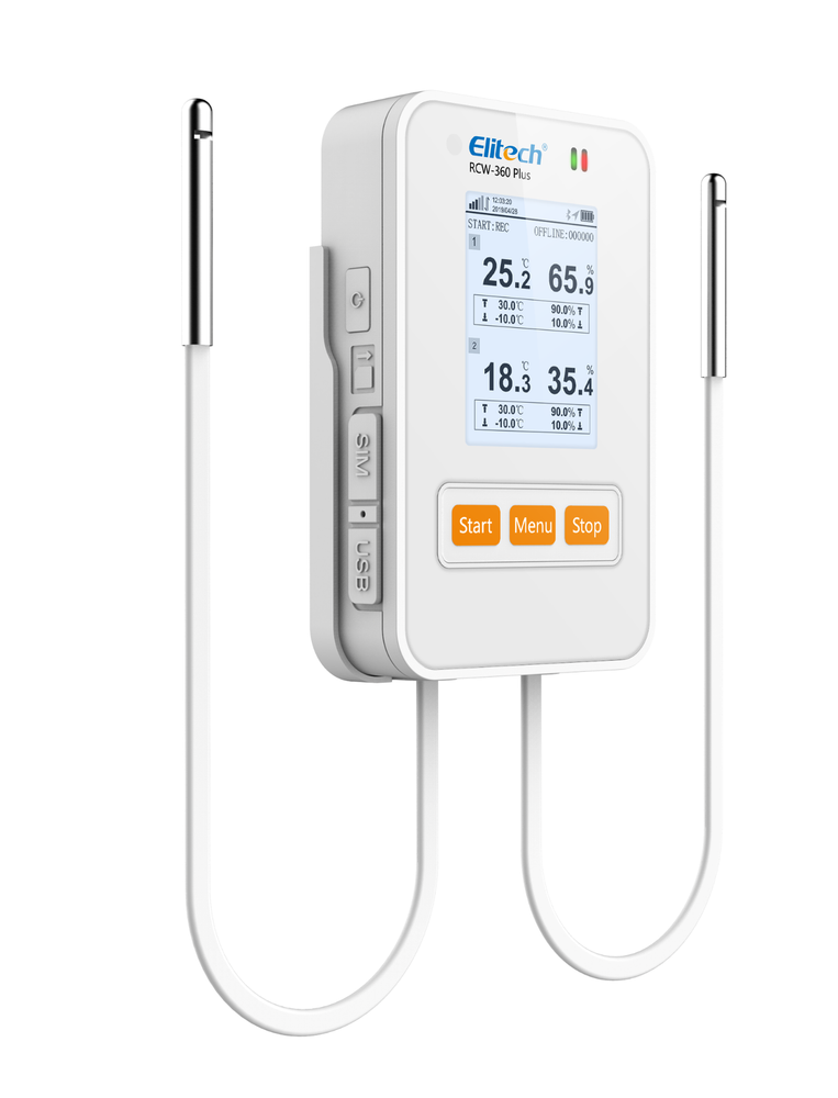 Elitech RCW-360 Plus 4G Temperature Humidity Data Logger APP Cloud Data Storage