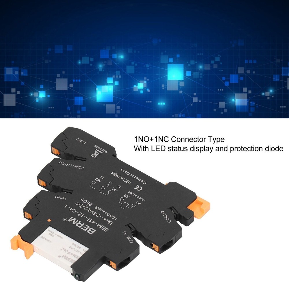 DC Control AC Ultra Thin Relay DIN Rail Mount Solid State Relay Module SPDT