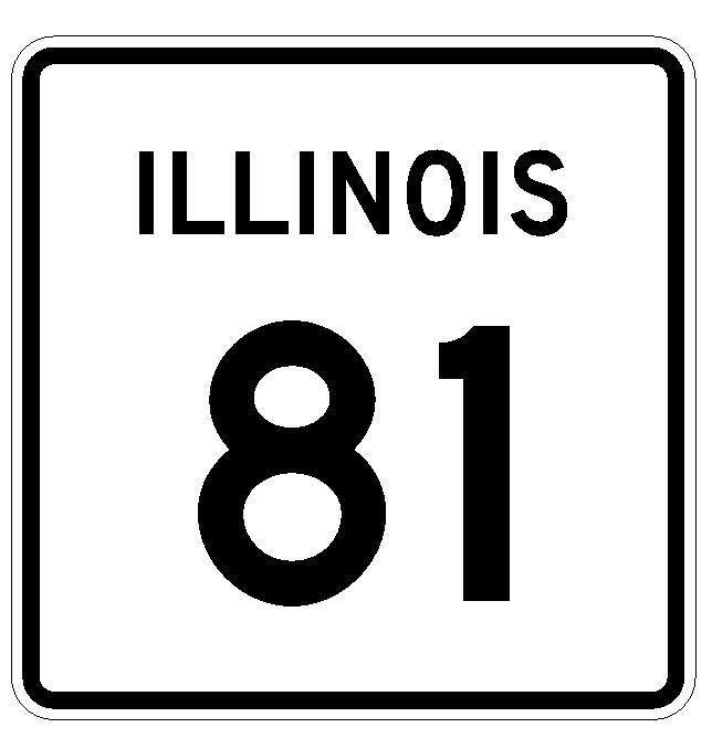 Illinois State Route 81 Sticker Decal