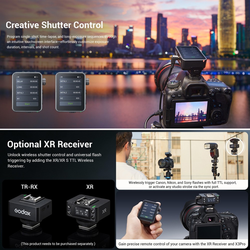 Godox X3Pro-N TTL Wireless Flash Trigger for Nikon with Bluetooth Integration