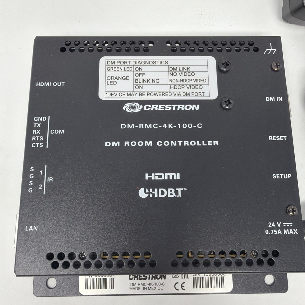 Crestron DM-RMC-4K-100-C Room Controller HDBaseT Receiver