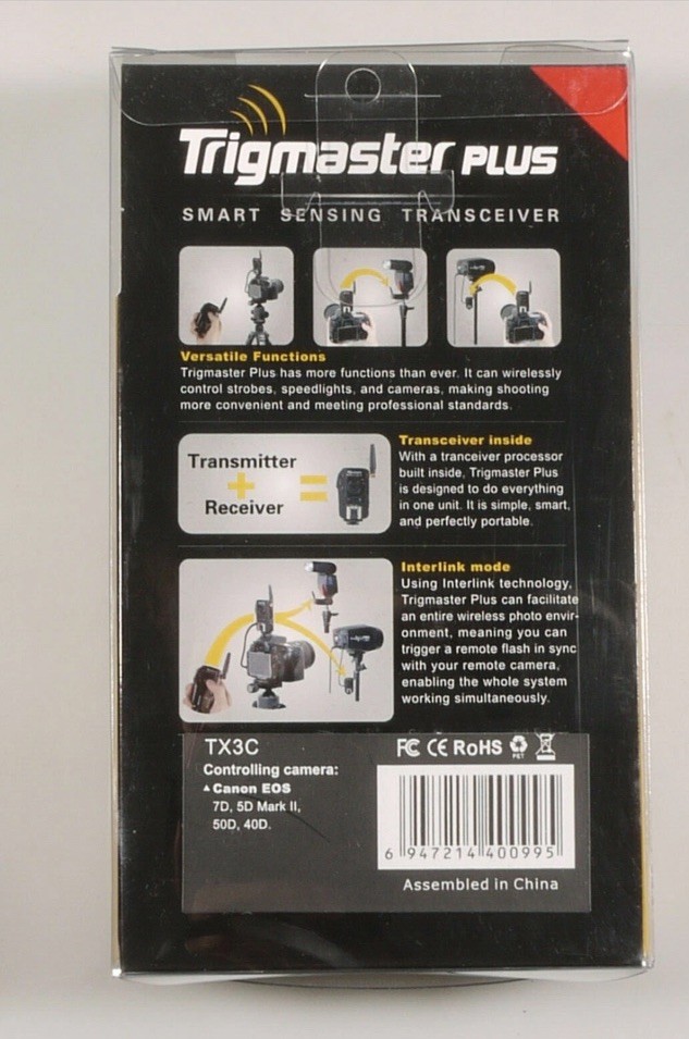 APUTURE TRIGMASTER PLUS TRANSCEIVER TX/RX CANON CAMERA FLASH WIRELESS 2.4