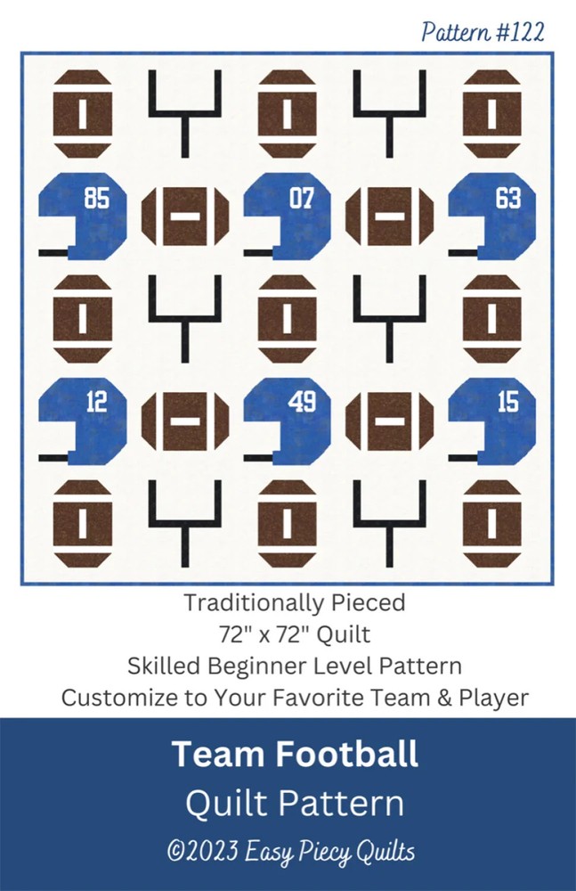 Team Football Quilt Pattern