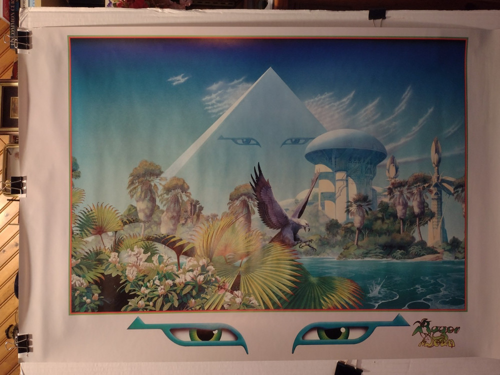 ASIA  " Pyramid''  Vintage Commercial Poster  1983 Roger Dean Art!