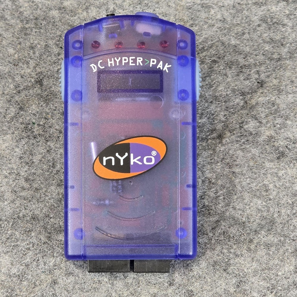 Nyko DC Hyper Pak Purple Memory Card Rumble Sega Dreamcast Controller Accessory