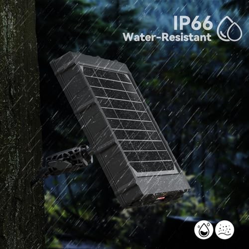 Solar Panel for Trail Camera: 6V/9V/12V Game Camera Solar Panel with USB-C, 3W