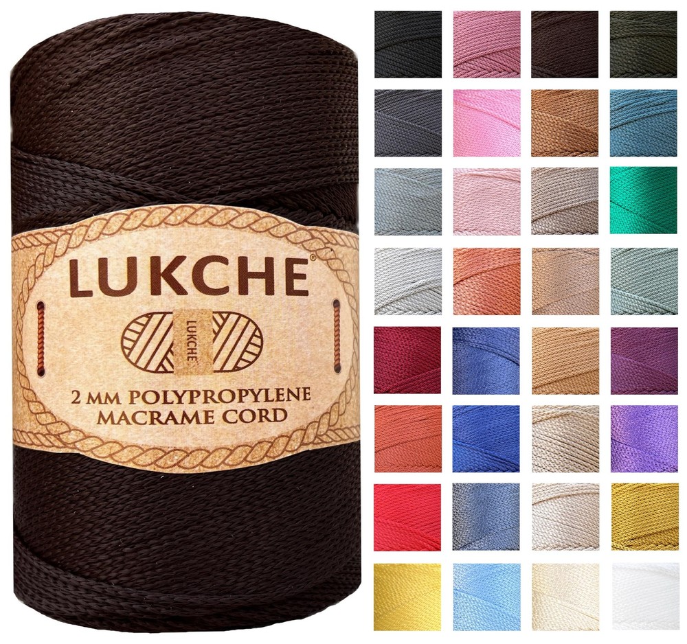Polyester Macrame Cord 2mm x 251 Yards 100% Polypropylene Premium Macrame Rop...