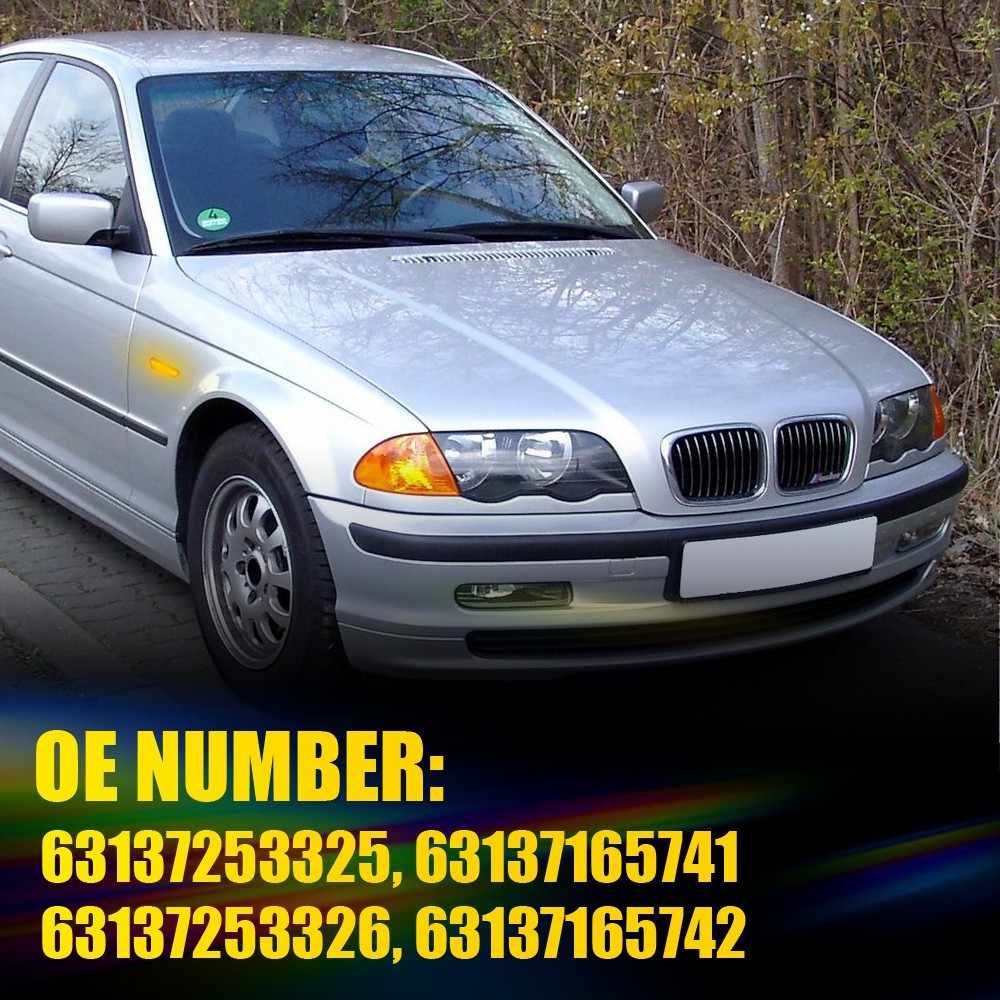 For BMW E60 E82 E90 E92 E83 E46 LED Side Marker Turn Signal Lights Dynamic Amber