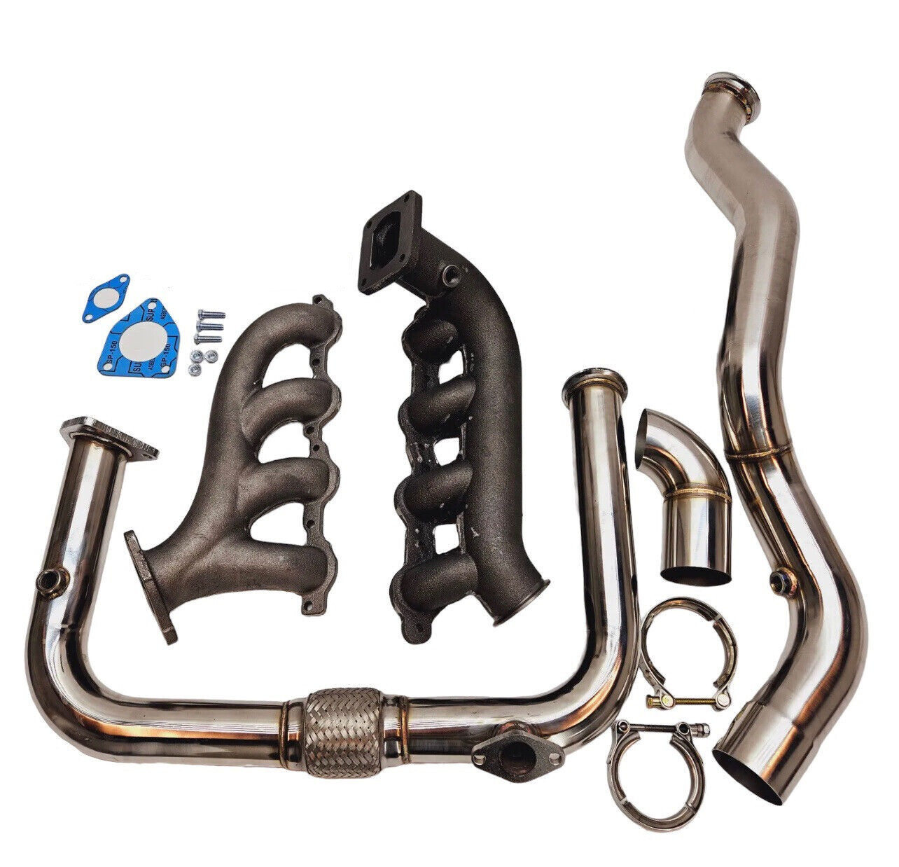 T4 Turbo Hotparts Crossover Exhaust Kit Vortec 4.8 5.3 6.0 LSX Silverado Sierra
