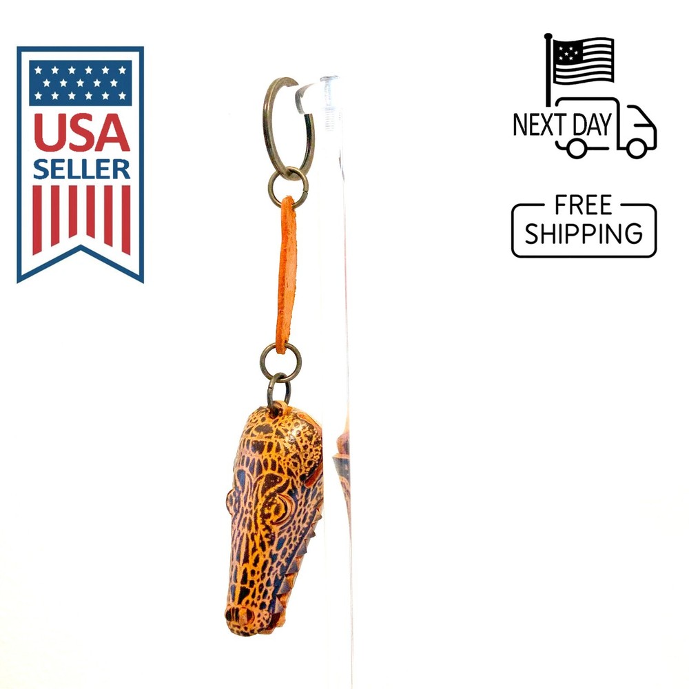 Crocodile Handmade Leather Keyring