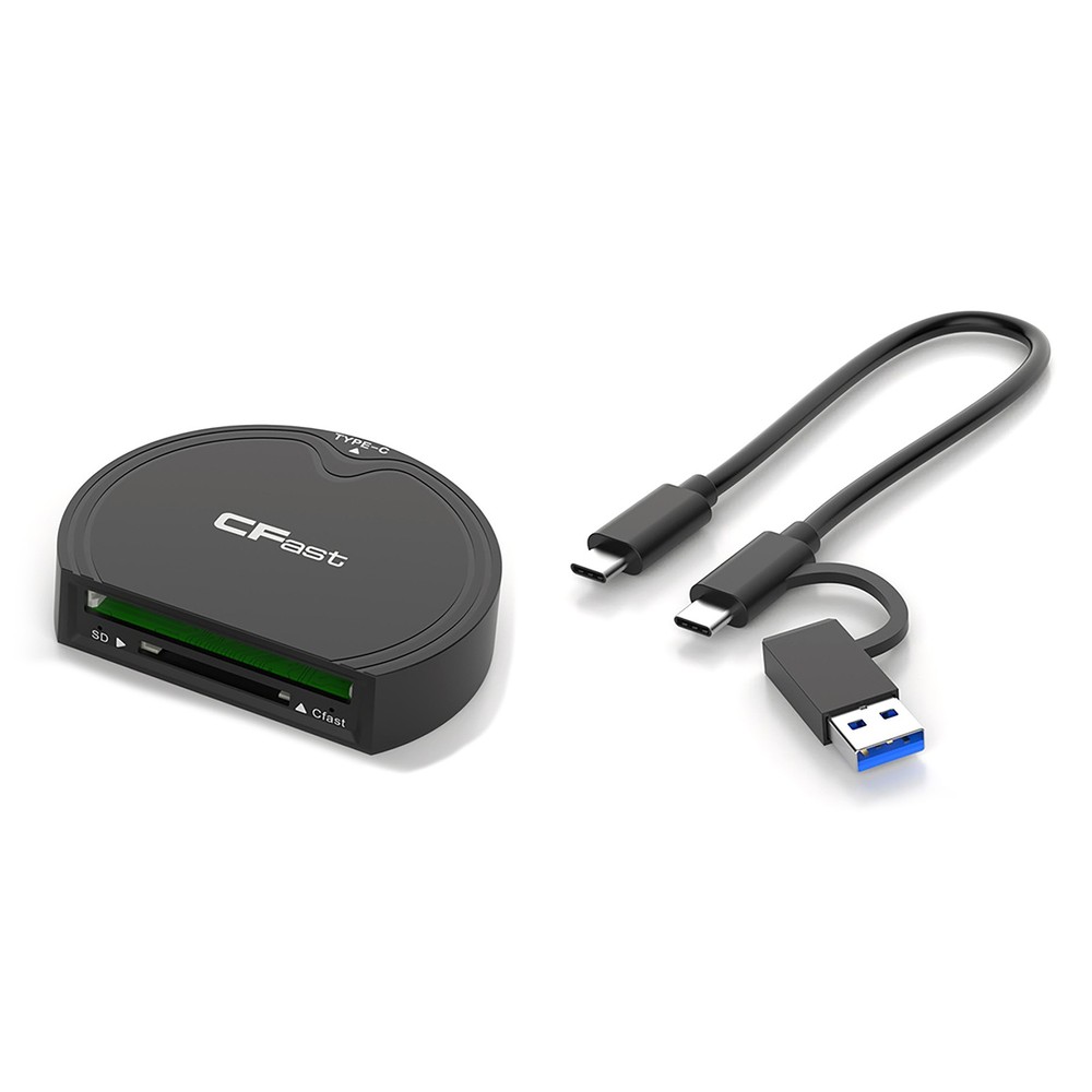 P&P CFast 2.0/SD Memory Card Adapter USB3.2 Gen2 High Speed Card Reader 10Gbps