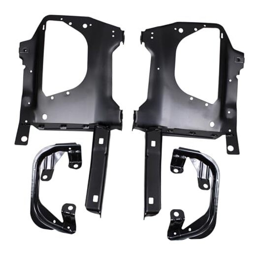 Front Driver and Passenger Side Bumper Bracket and Fog Light Bracket for Ram