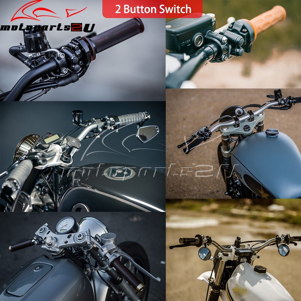 2-Button Motorcycle Control Module Handlebar Switch 1 Momentary + 1 Self-locking