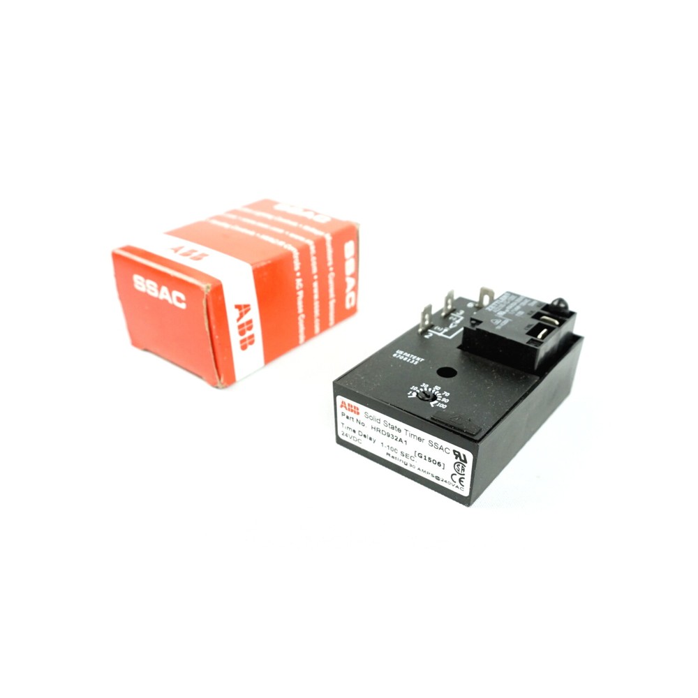 ABB Solid State Timer SSAC HRD932A1 24VDC 1-10C Sec Delay, 30Amps@240VAC