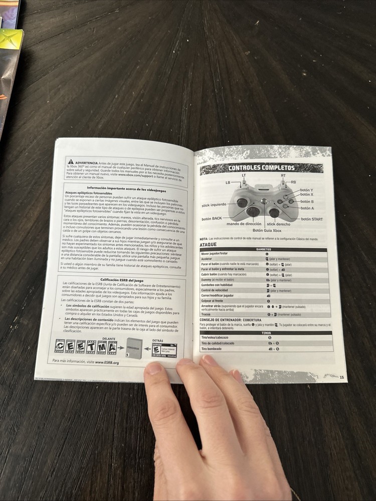 XBOX 360 Manual Only FIGA Soccer 10