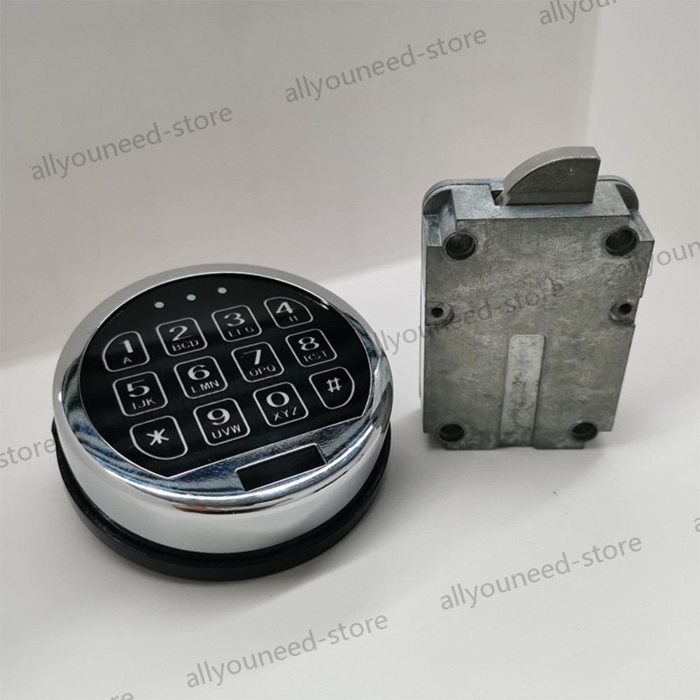 Gun Safe Lock Replacement LED Keypad Chrome With Swing Bolt Electronic Lock
