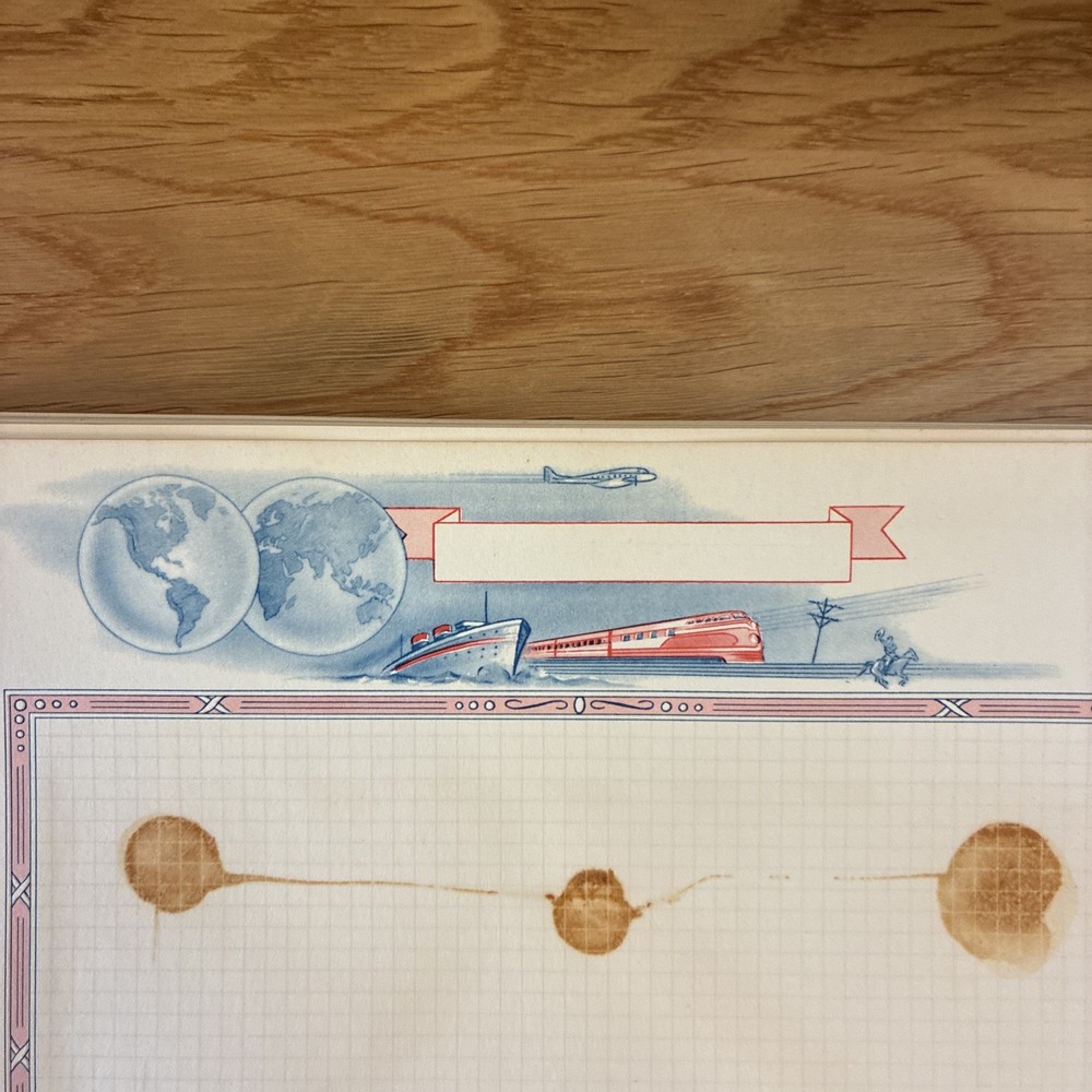 Transportation Train, Plane, Ship White Ace Pages - Used