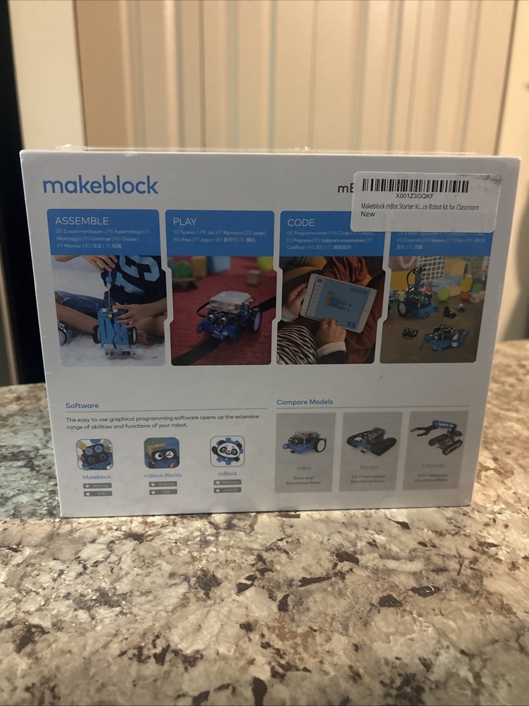 Makeblock mBot STEM Educational Robot Coding Kit Bluetooth Blue Ages 8+ SEALED