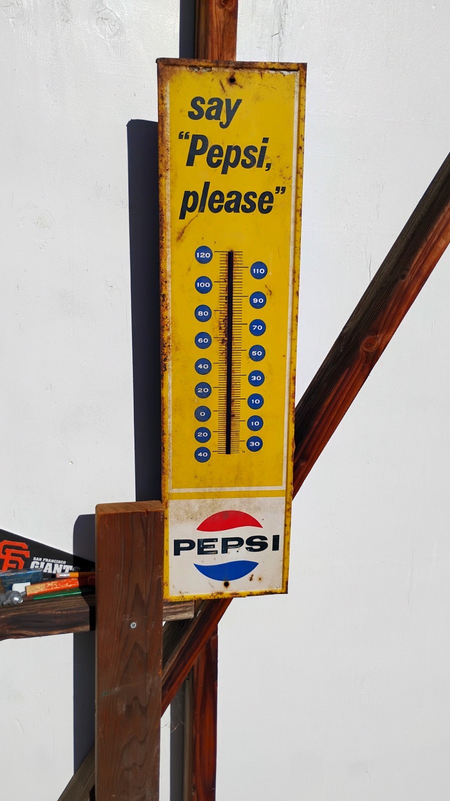 Vintage Say Pepsi Please Thermometer with NO Thermometer Tube Pm-1030