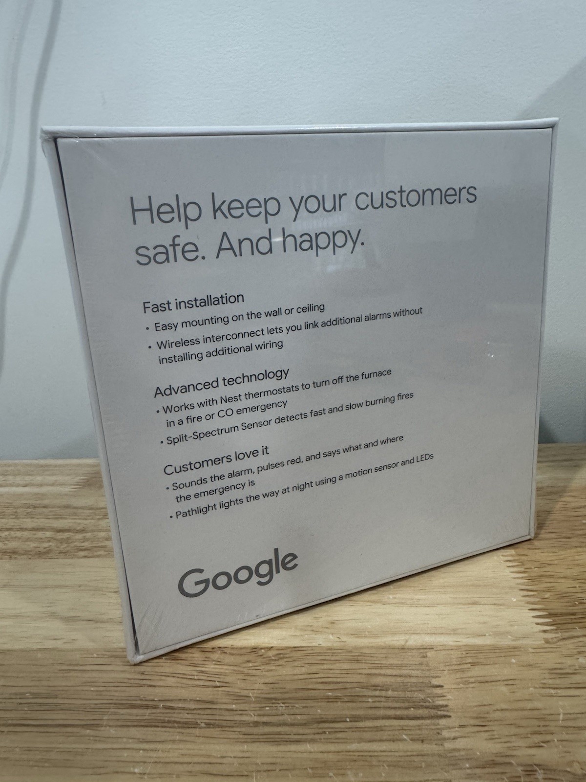 New Google Nest Protect Battery Carbon Monoxide Smoke Detector S3000BWES EXP2032