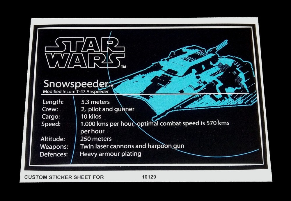 Custom Sticker for 10129 Replacement Sticker for 10129