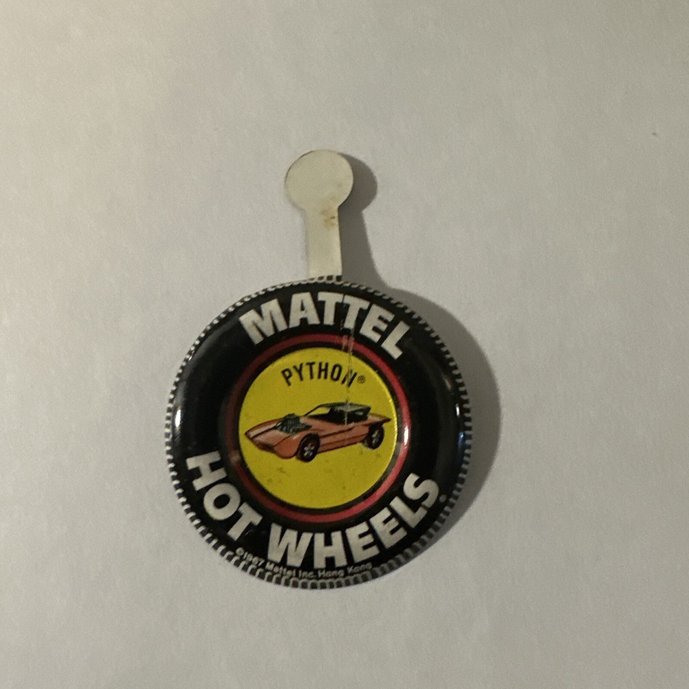 Vintage Mattel Lapel Tab Custom Python Car Hot Wheels 1967 Red Lines
