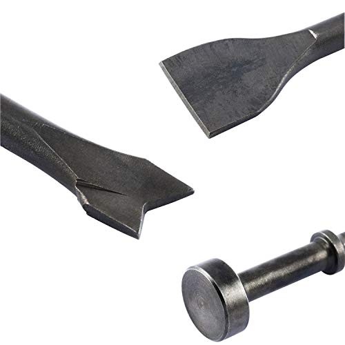 8MILELAKE Pneumatic Chisel Set 9pcs Air Hammer Punch Chipping Bits Tool