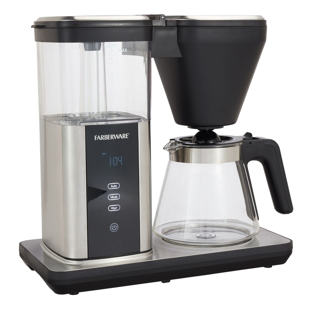Farberware 9 Cup High Temperature Drip Coffee Maker 1.35 Liter Capacity Black