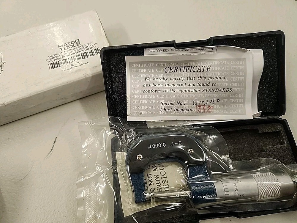 Matco Tools Outside Micrometer MIC01  NEW