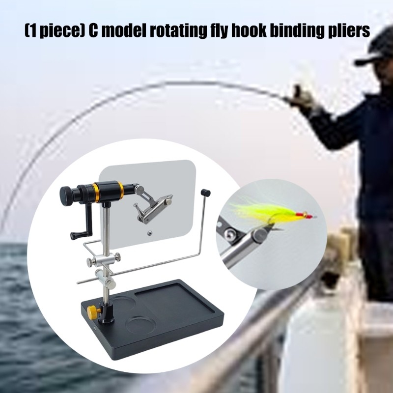Light Weight Portable Rotating Fly Tying Vise Adjustable Fly Tying Tool