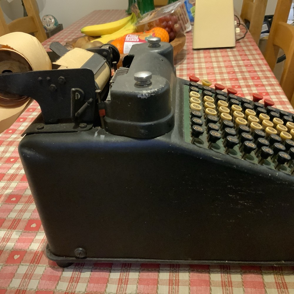Vtg Antique "Continental" Adding Machine Calculator (Handle is Missing)
