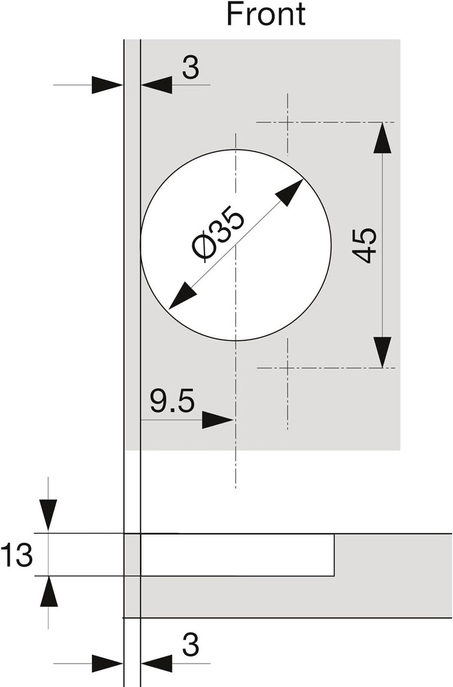 Self-Closing 110° Compact Hinges - 8 Pack for Smooth Door Closure