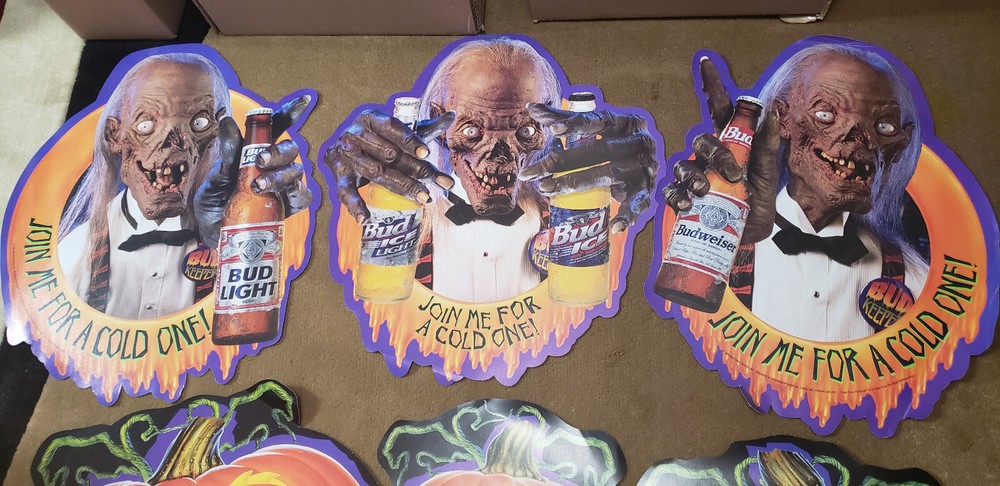 The Crypt Keeper Features Budweiser Halloween Pumpkin Posters Decorations 1995