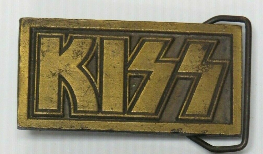 KISS LOGO BELT BUCKLE VINTAGE 1970'S