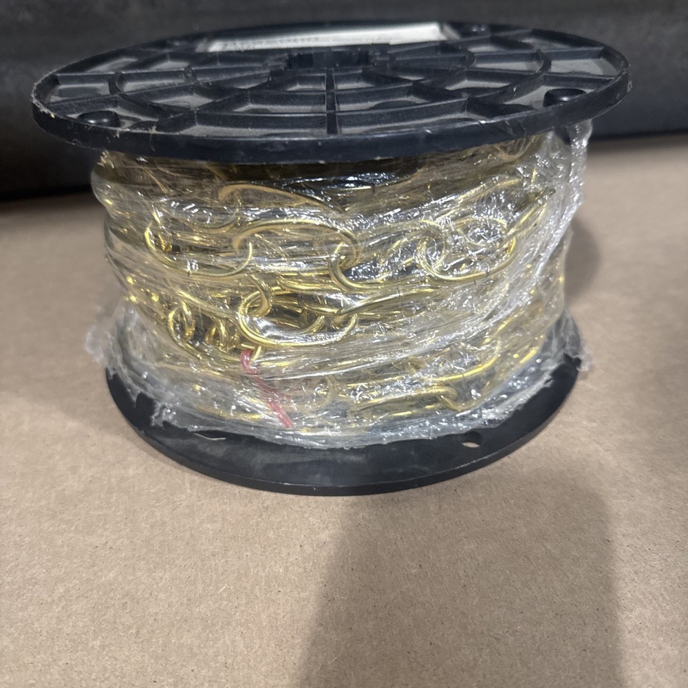 Number 10 Decorator Chain Brass Plated 60 Foot Roll