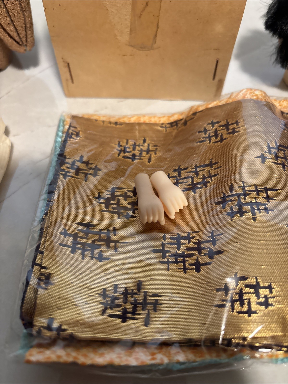 Vintage Antique Kimono Doll Set Never Assembled , 1/2 Original Box Collectible