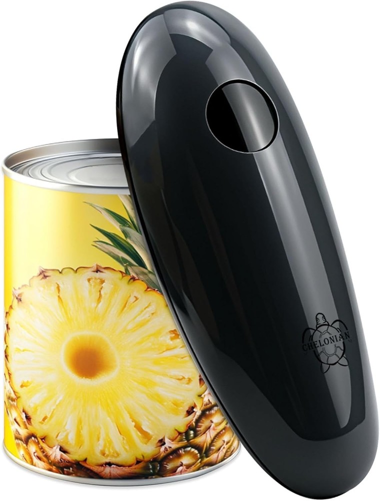 Automatic Electric Can Opener – One-Touch, Smooth Edge, Battery Operated