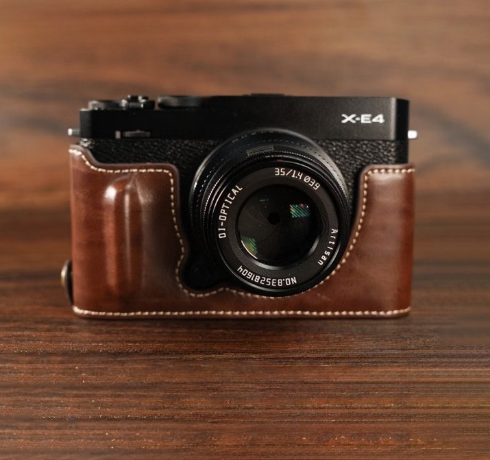 For Fujifilm XE4 X-E4 Camera Bag Leather Dock Case Base Protection Cover shell
